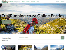 Tablet Screenshot of entries.trailrunning.co.za